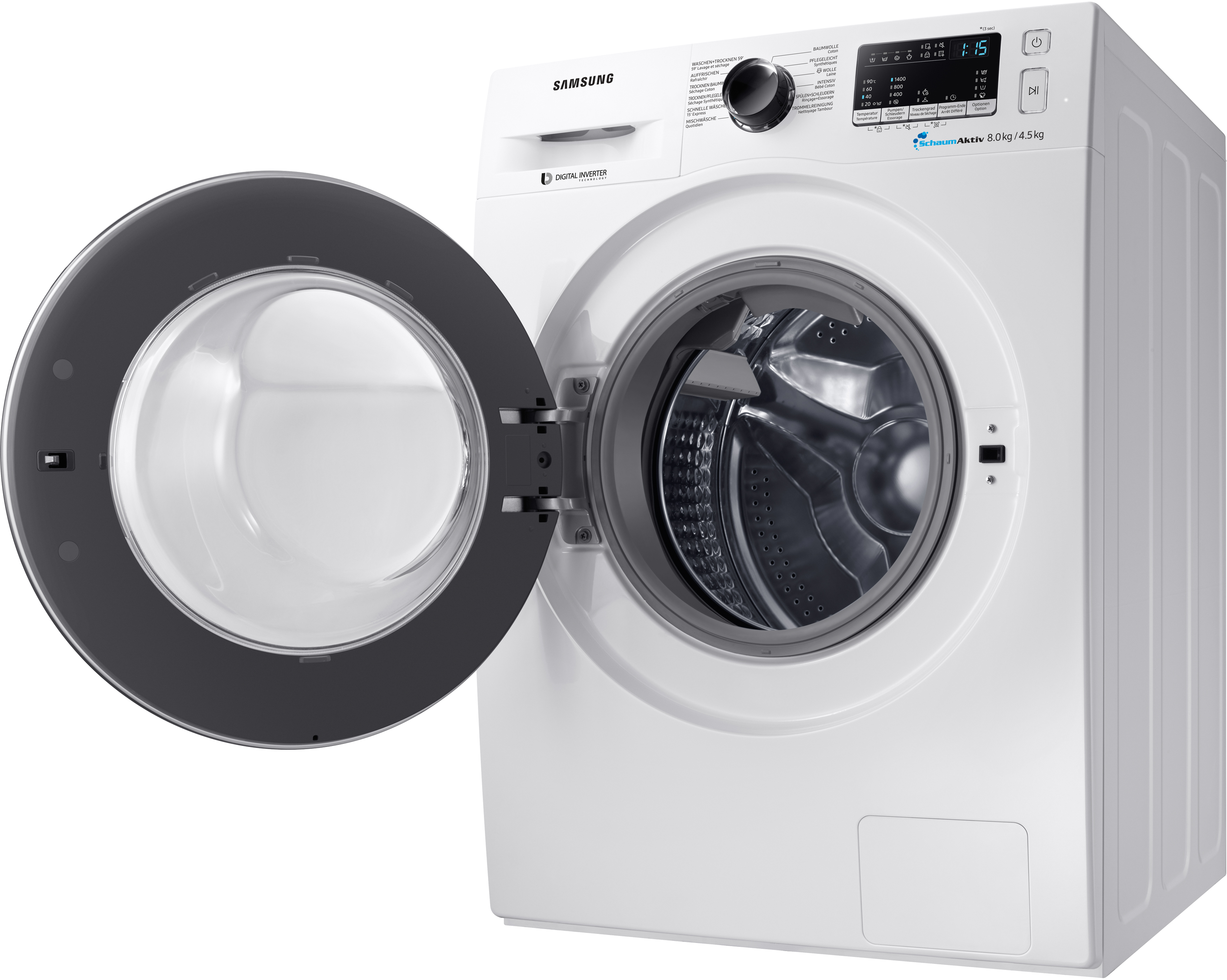 SAMSUNG WD80M4A53JW/WS - Waschtrockner (8 kg, Weiss)