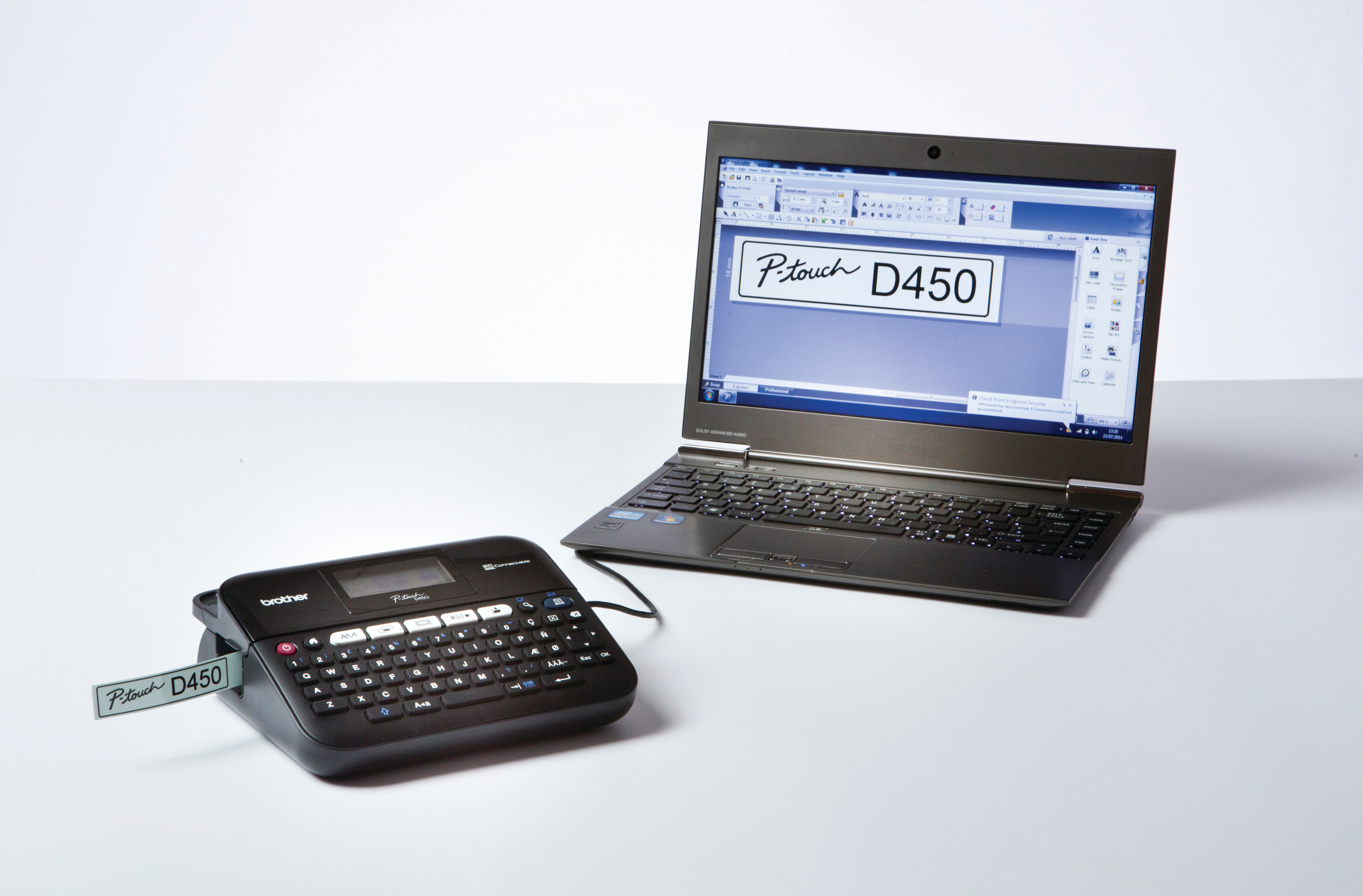 BROTHER P-Touch D450VP Beschriftungsgerät Schwarz