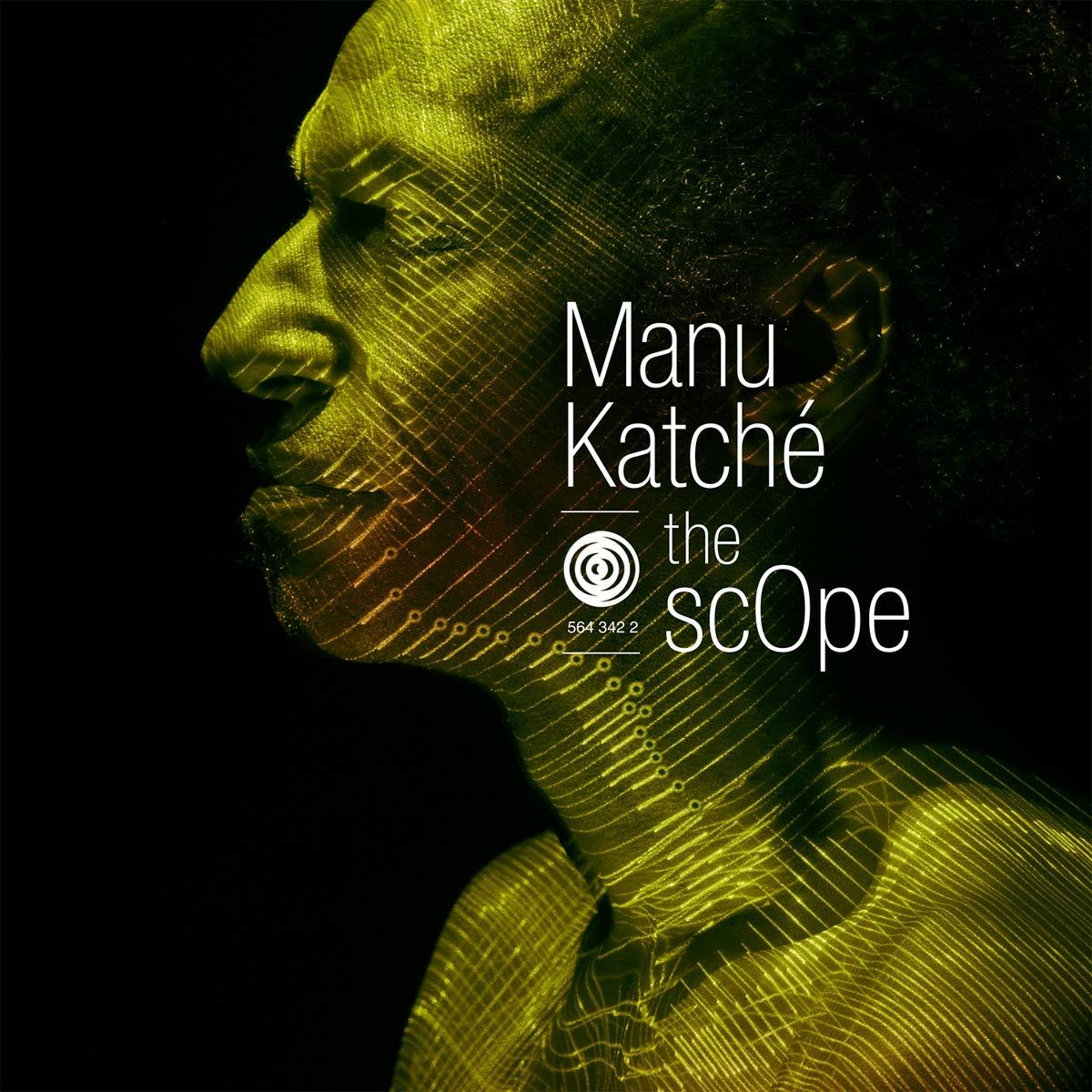Albumcover mit Seitenprofil eines Gesichts mit geometrischen Linien auf der Haut.