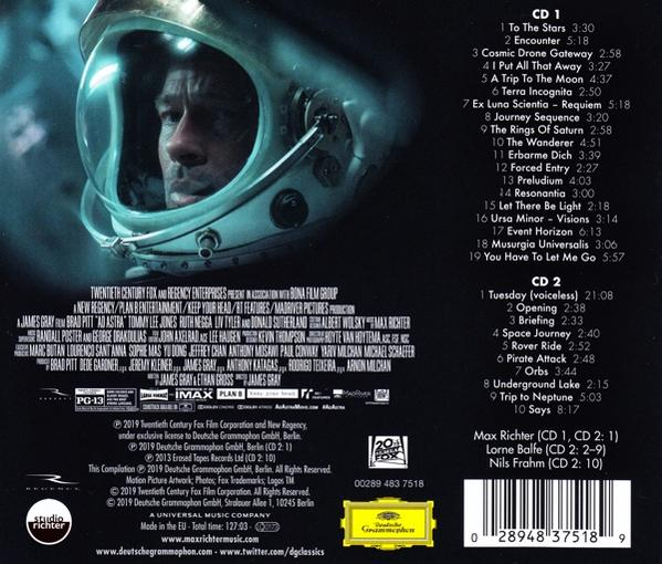 A kép egy CD hátlapja, számlistával és stáblistával, valamint Brad Pitt fotójával.