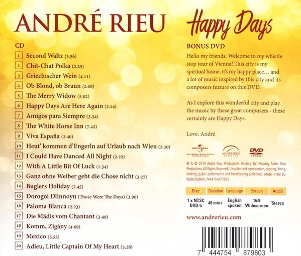 André Rieu - Happy Days (Deluxe Edition)  - (CD + DVD Video)