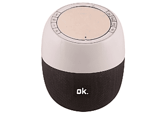 inalámbrico | OK OBS3060BT-B, Radio FM, Reproductor USB/SD/MP3, Despertador, Blanco negro
