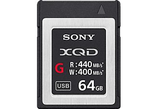 SONY QDG64F - XQD-Scheda di memoria  (64 GB, 440 MB/s, Nero/Argento)