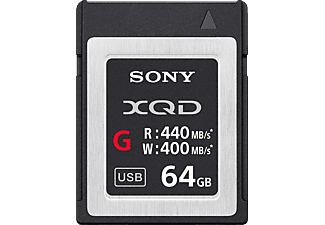 SONY QDG64F - XQD-Speicherkarte  (64 GB, 440 MB/s, Schwarz/Silber)