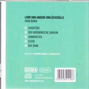 Albumcover mit Text auf hellgrünem Hintergrund. Songtitel sind aufgelistet. Der Albumtitel steht oben.