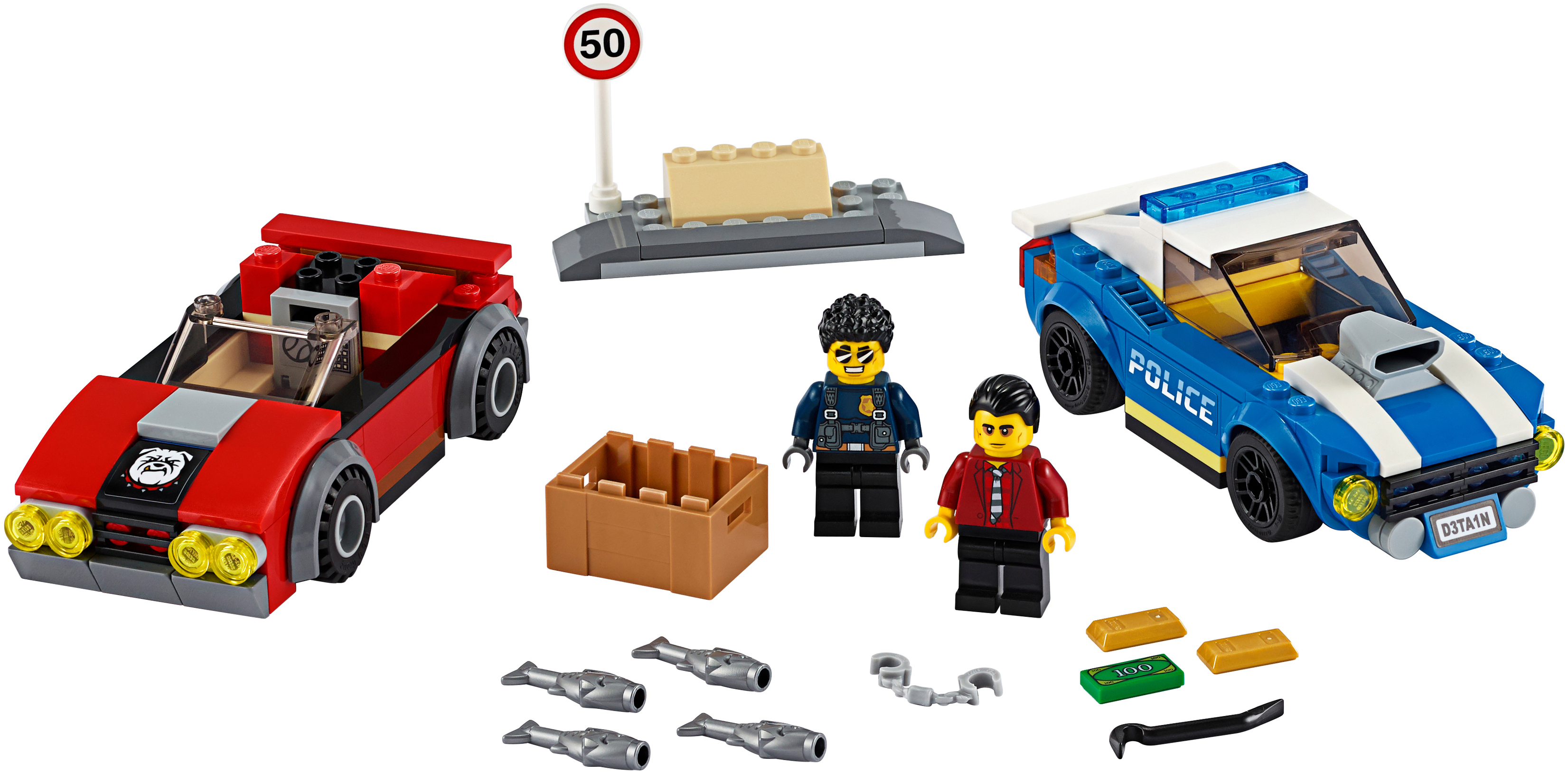 LEGO City 60242 Festnahme auf der Autobahn Bausatz, Mehrfarbig