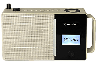 REACONDICIONADO Radio portátil - Sunstech RPDS500BR BT, FM, Puerto USB, Conexión aux-in, LCD, Marrón
