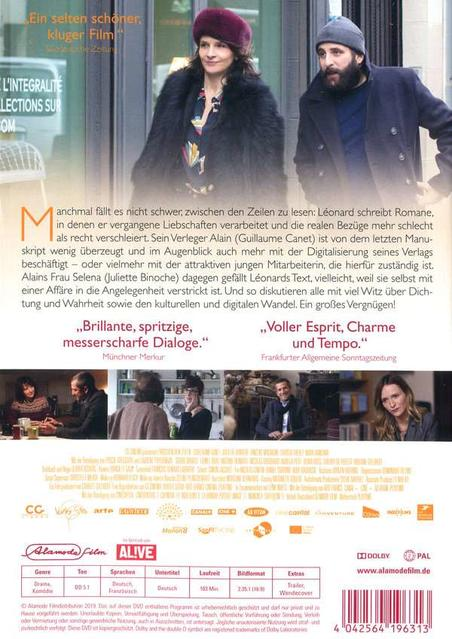 Film-DVD-Cover: Ein Mann und eine Frau auf der Rückseite der DVD.
