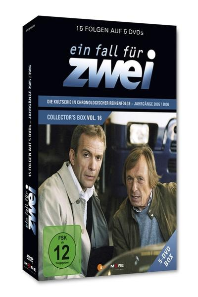DVD-Box-Cover: Zwei Männer vor einem Auto, DVD-Box in Dunkelblau mit weißem Text.
