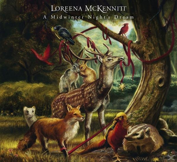 Album borító erdei jelenettel, állatokkal és 'A Midwinter Night's Dream' szöveggel.