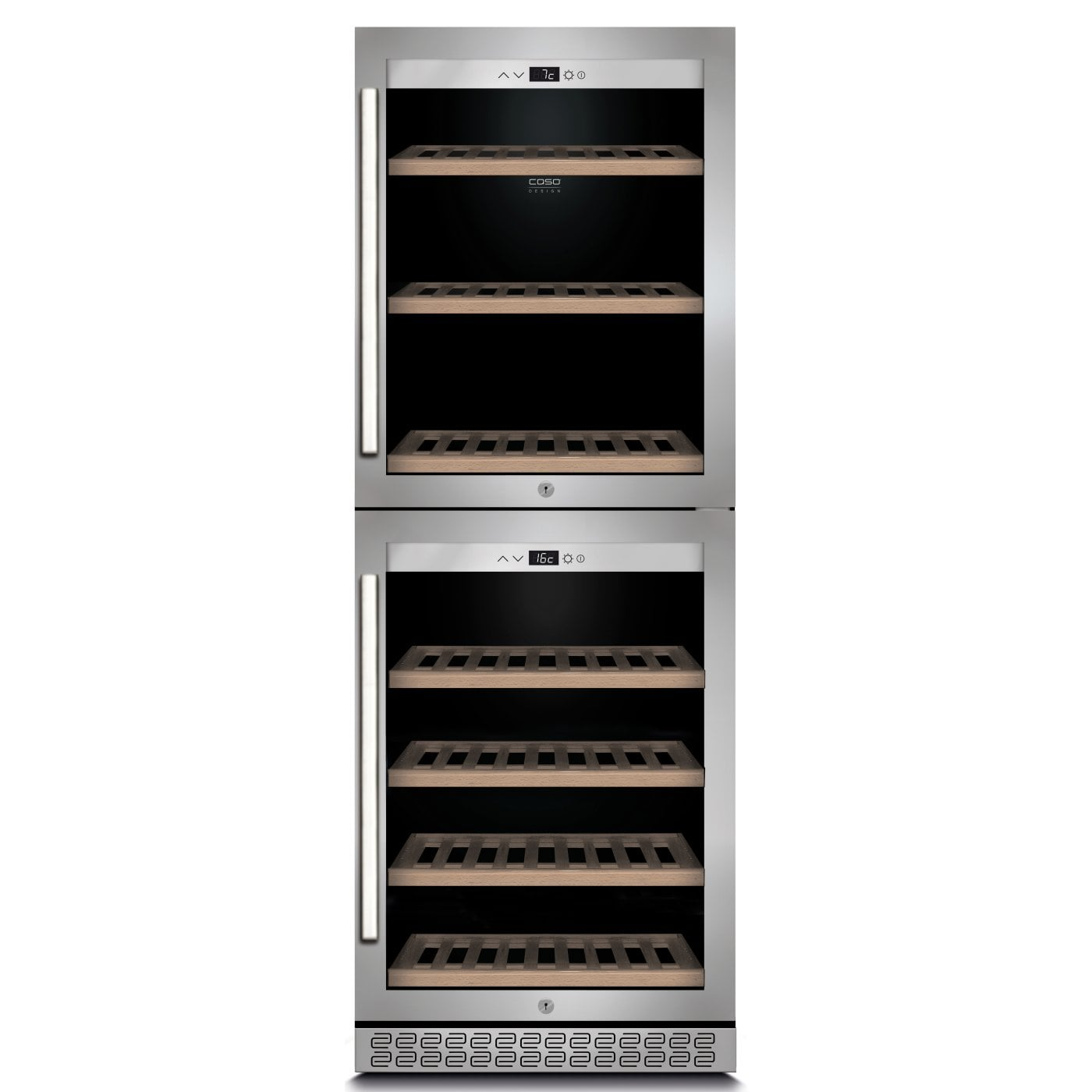 CASO 776 WINE CHEF PRO 126-2D WIFI Weintemperierer (, Schwarz, Edelstahl, Anzahl Flaschen: 126)