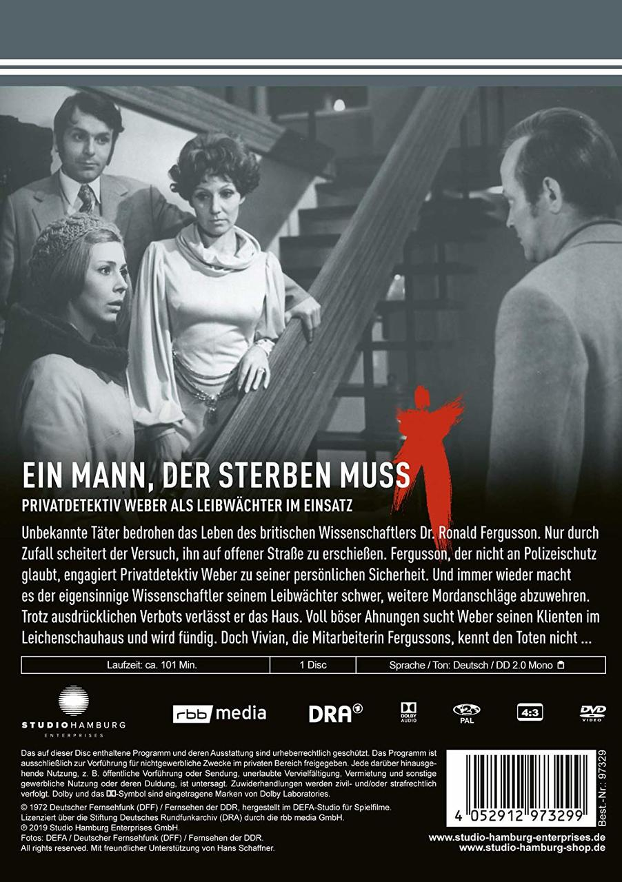 DVD-Rückseite mit Schauspielern, Text und rotem Kreuz, in Schwarzweiß-Tönen. Auf weißem Hintergrund.