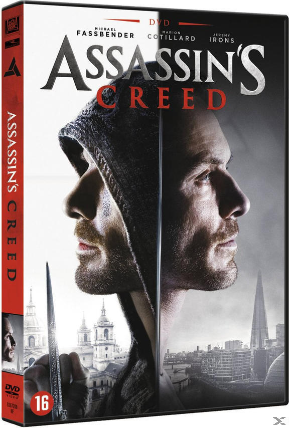 DVD-hoes met Michael Fassbender en Marion Cotillard op een filmposter.