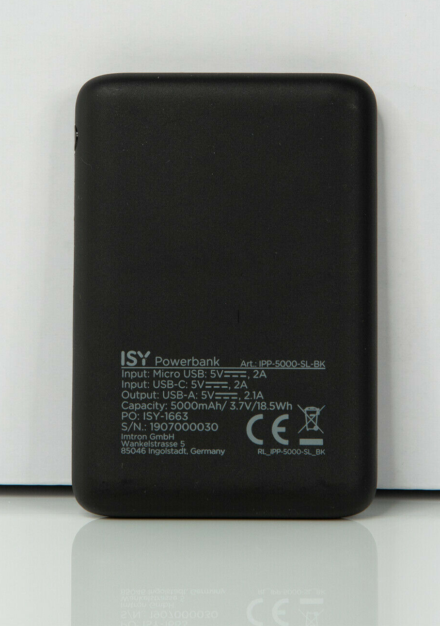 ISY IPP 5000-SL-BK - Powerbank (Schwarz)