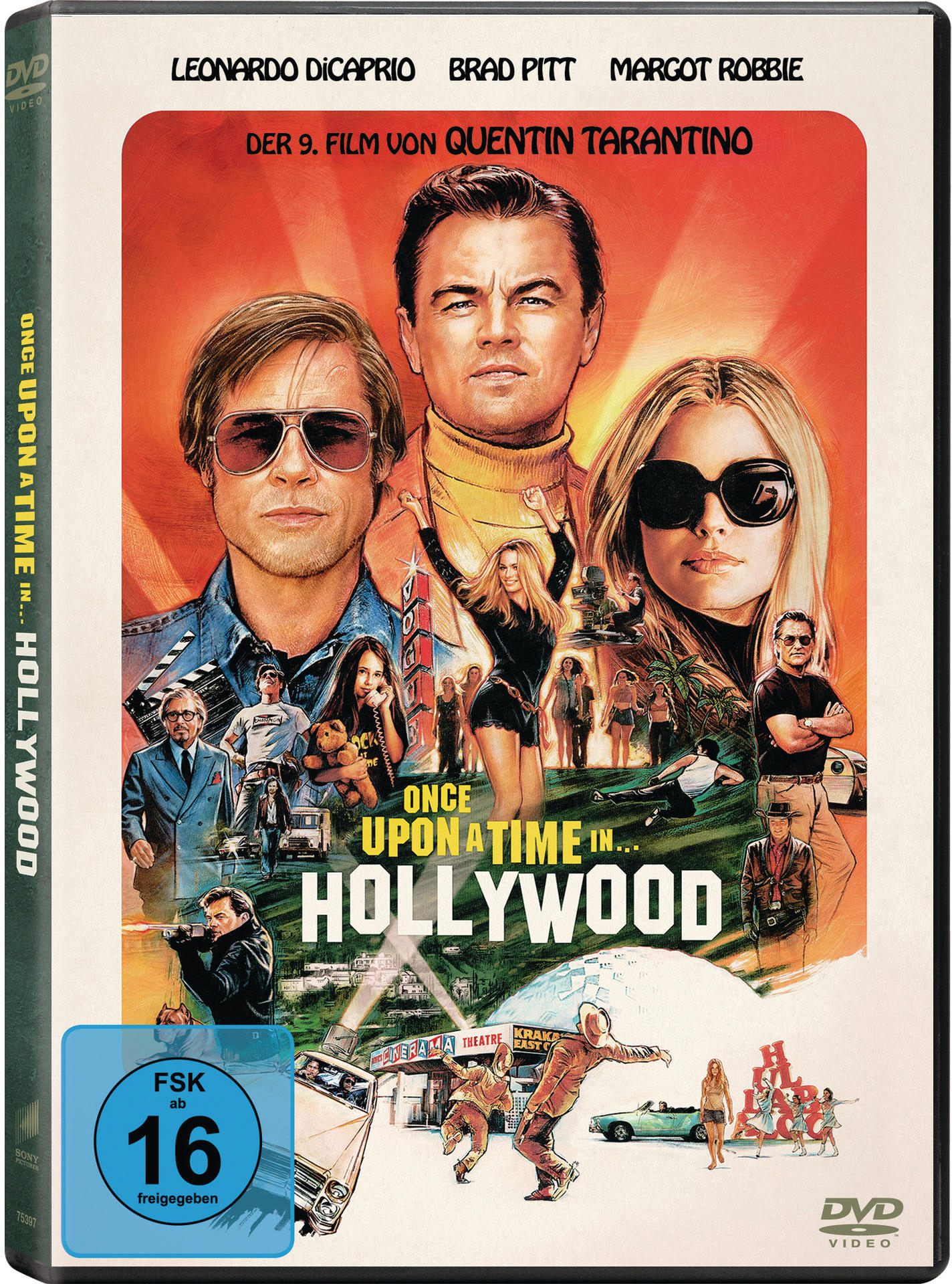 Filmcover: Schauspieler in einer Szene. Der Titel lautet 'Once Upon a Time in Hollywood'.