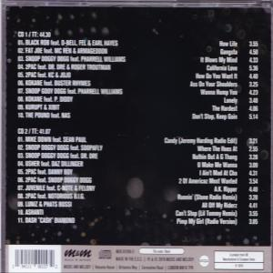 Rückseite einer CD-Hülle mit Trackliste, Künstlernamen und CD-Informationen.