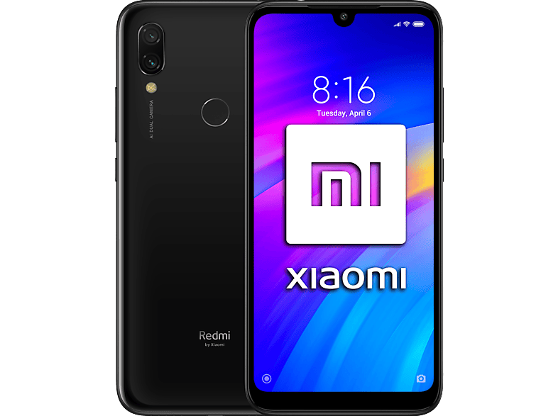 Móvil - Xiaomi Redmi 7, Negro, 32 GB, 3 GB RAM, 6.26", Snapdragon 632, 4000 mAh, Android