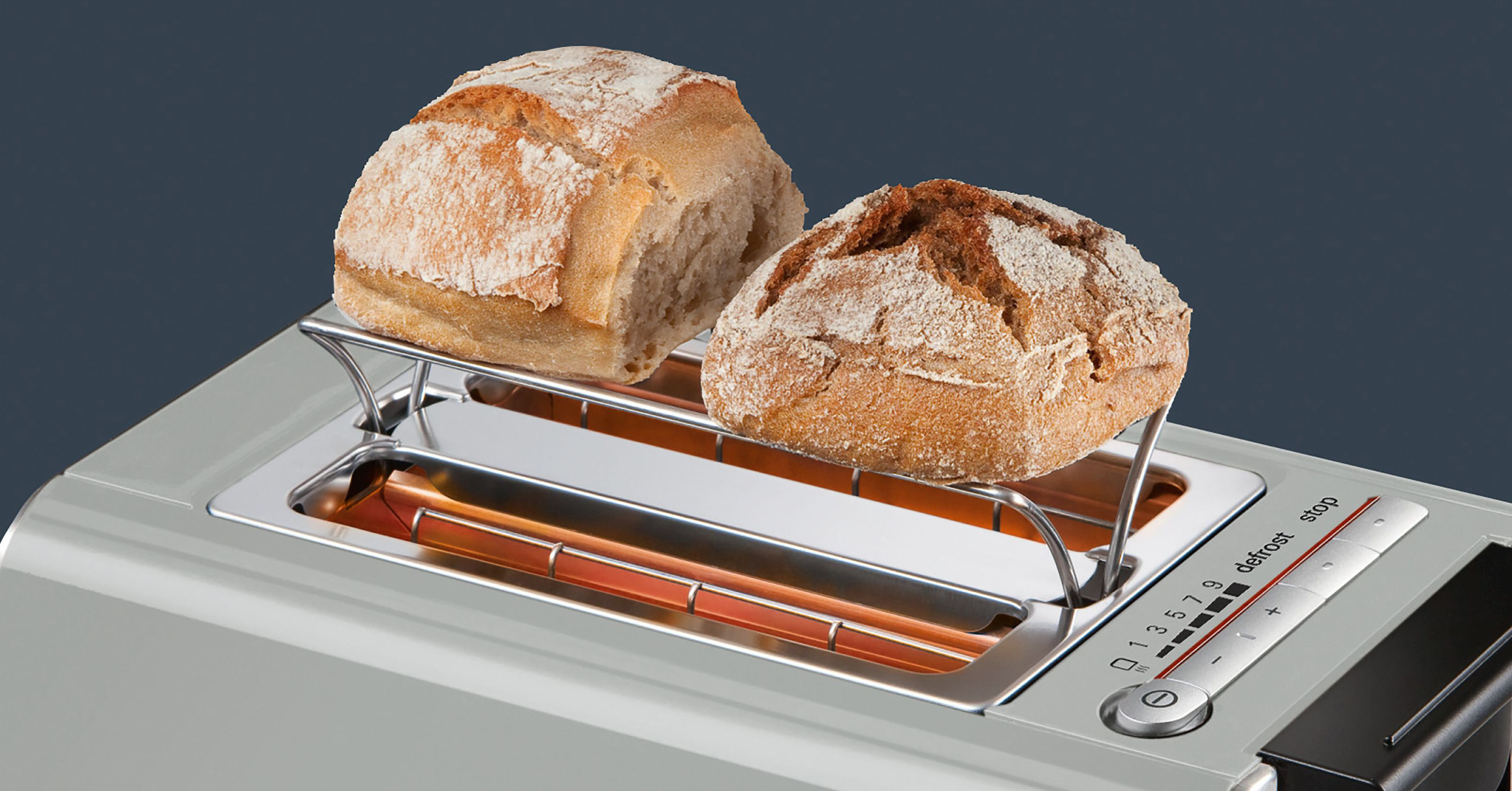 SIEMENS TT86105 sensor for senses Toaster Urban grey/Schwarz (860 Watt, Schlitze: 2)