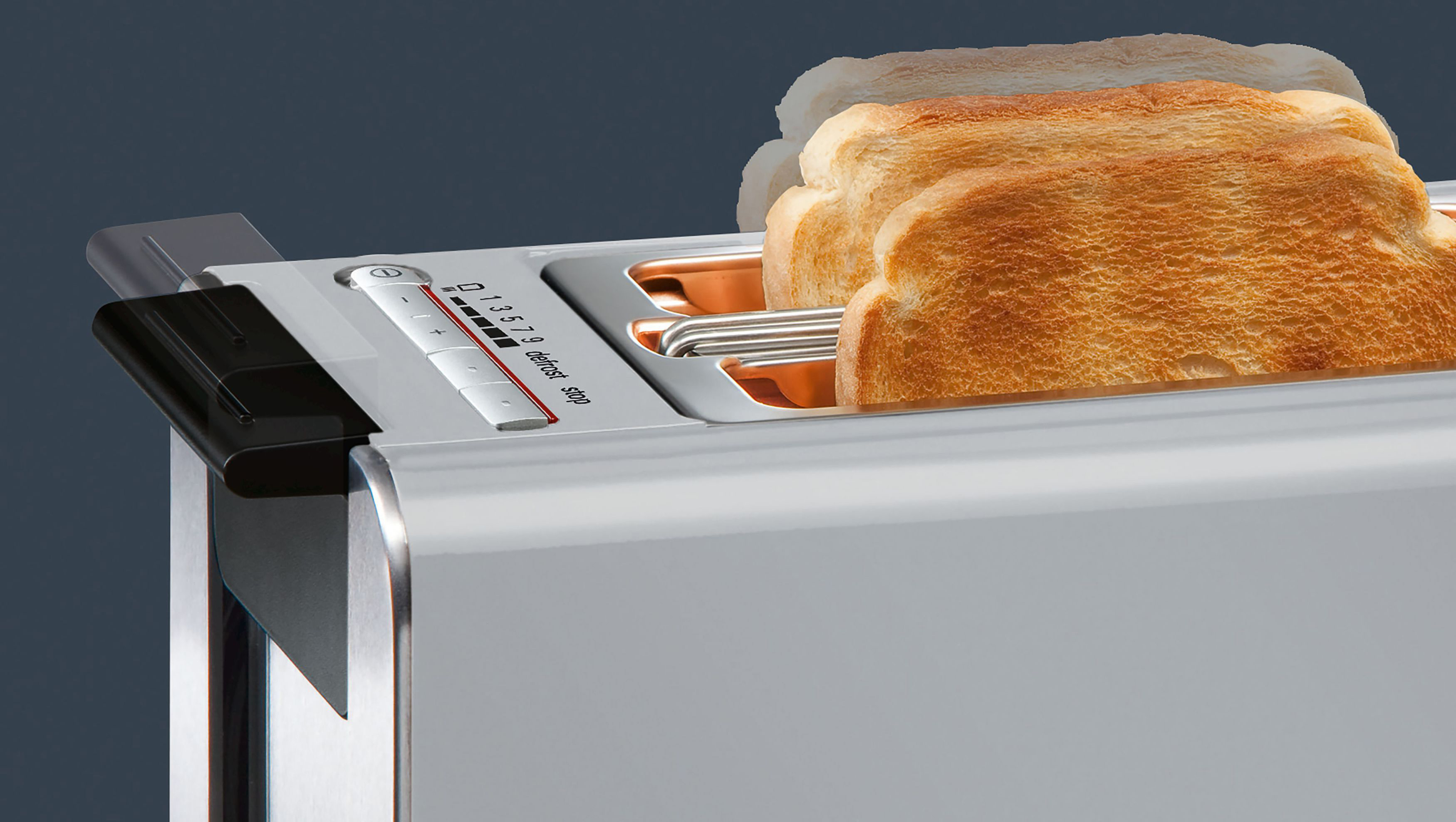SIEMENS TT86105 sensor for senses Toaster Urban grey/Schwarz (860 Watt, Schlitze: 2)