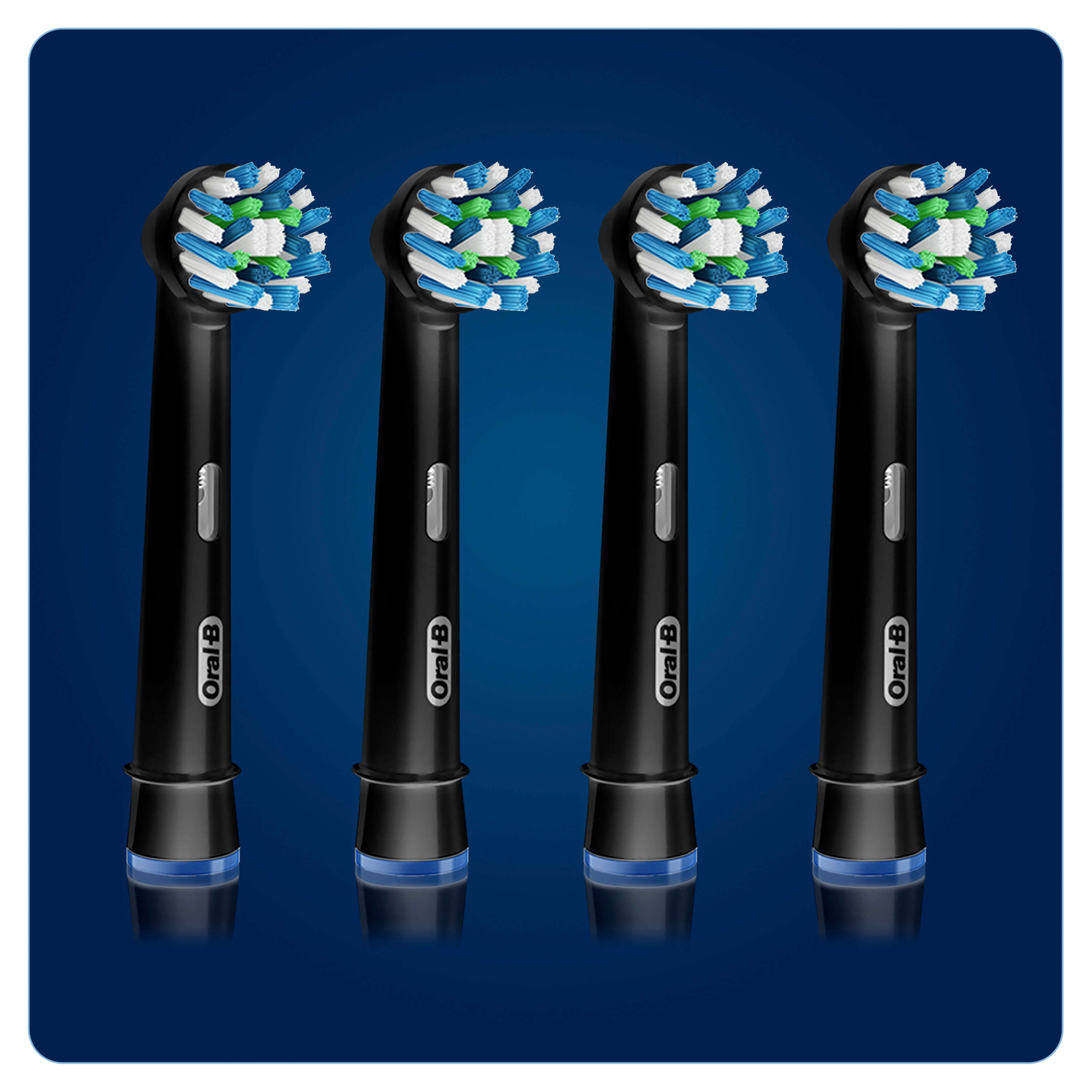 ORAL-B 4 Stück CrossAction Black Edition Aufsteckbürsten