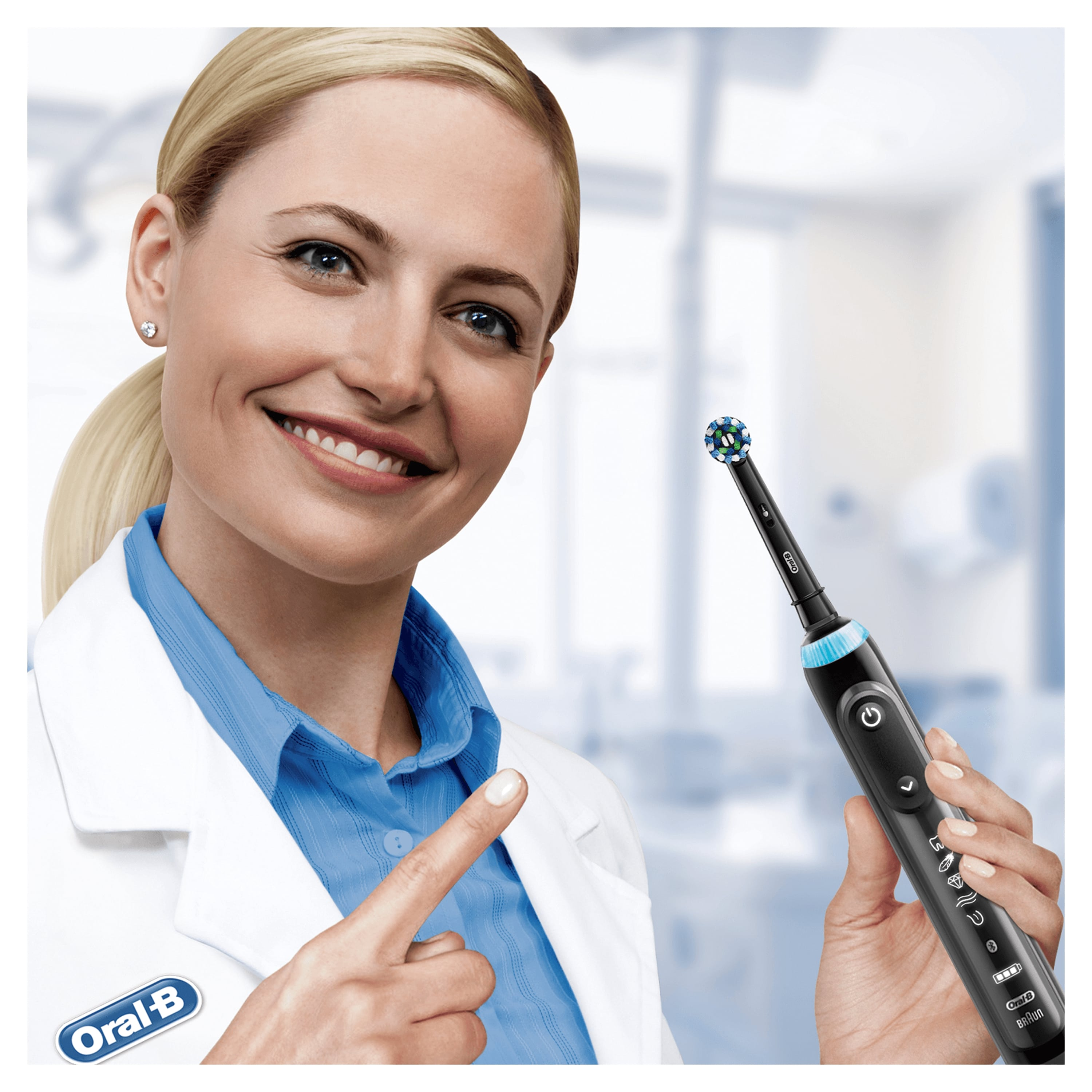 ORAL-B 4 Stück CrossAction Black Edition Aufsteckbürsten