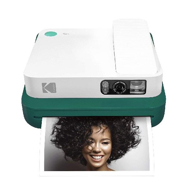 Cámara instantánea - Kodak Smile Classic, 2 en 1: cámara e impresora 9x10 cm, 16 MP, Bluetooth, Verde