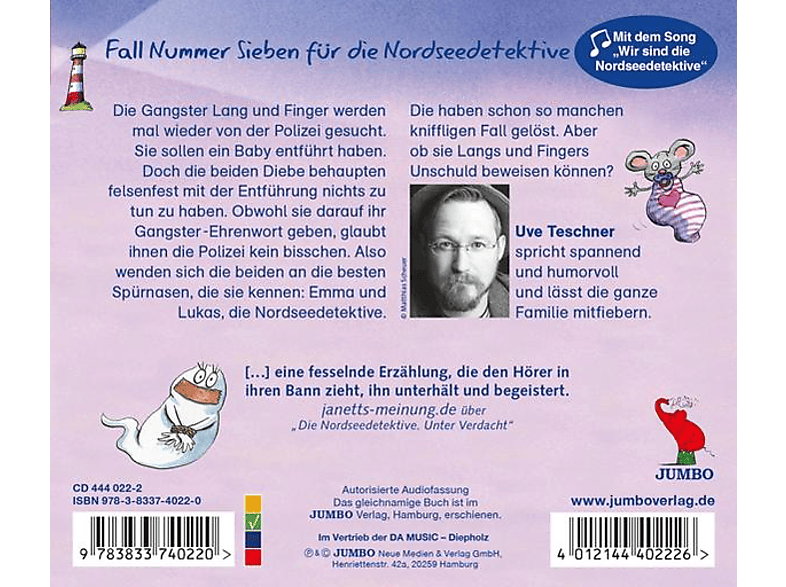 Thumbnail - Wolf,Klaus-Peter/Göschl,Bettina - Die Nordseedetektive (7.) Entführung (CD)
