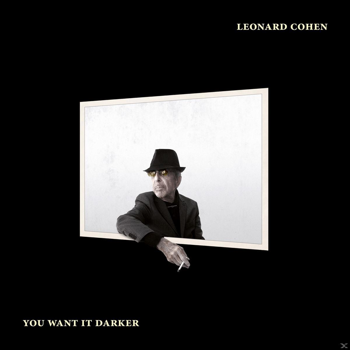 Albumcover: Leonard Cohen in einem Rahmen, mit Hut, Zigarette haltend, mit schwarzem Hintergrund.