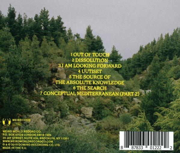 CD-Cover mit grüner Landschaft und Text mit Songtiteln und Credits.