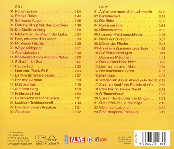 CD-Hülle mit Text, der Songtitel anzeigt. Die CD hat Text, und die Compilation ist von 1953-1962.