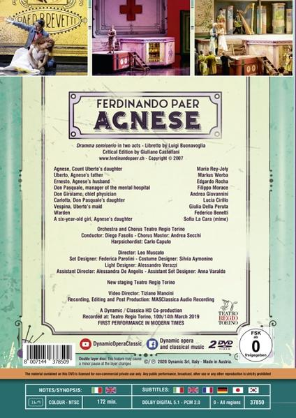 AGNESE Regio E - Fasolis Diego/orchestra - (DVD) Del Teatro Coro