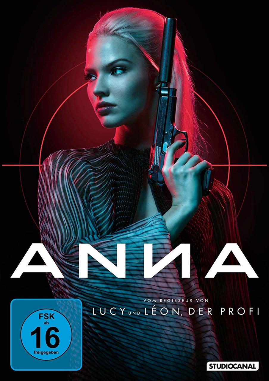 Filmposter: Eine Frau mit einer Waffe, das Wort 'ANNA' und der Slogan.