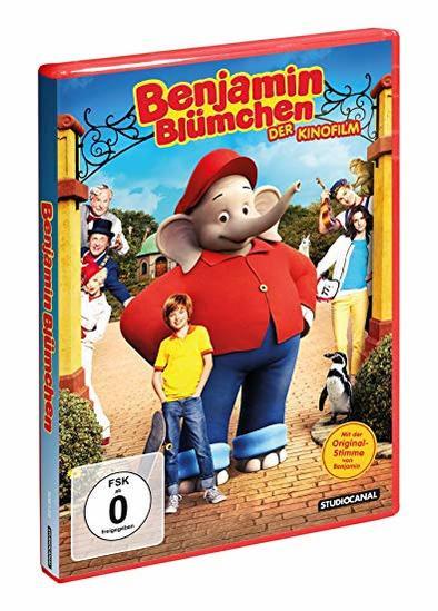 DVD-Hülle für 'Benjamin Blümchen'. Zeigt einen Elefanten, einen Jungen und andere Charaktere. DVD hat eine Bewertung von 0.