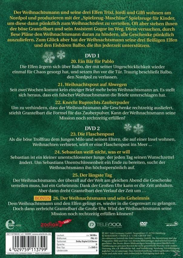 Rückseite einer DVD-Hülle. Es ist ein deutscher Kinderfilm mit Text auf Deutsch.