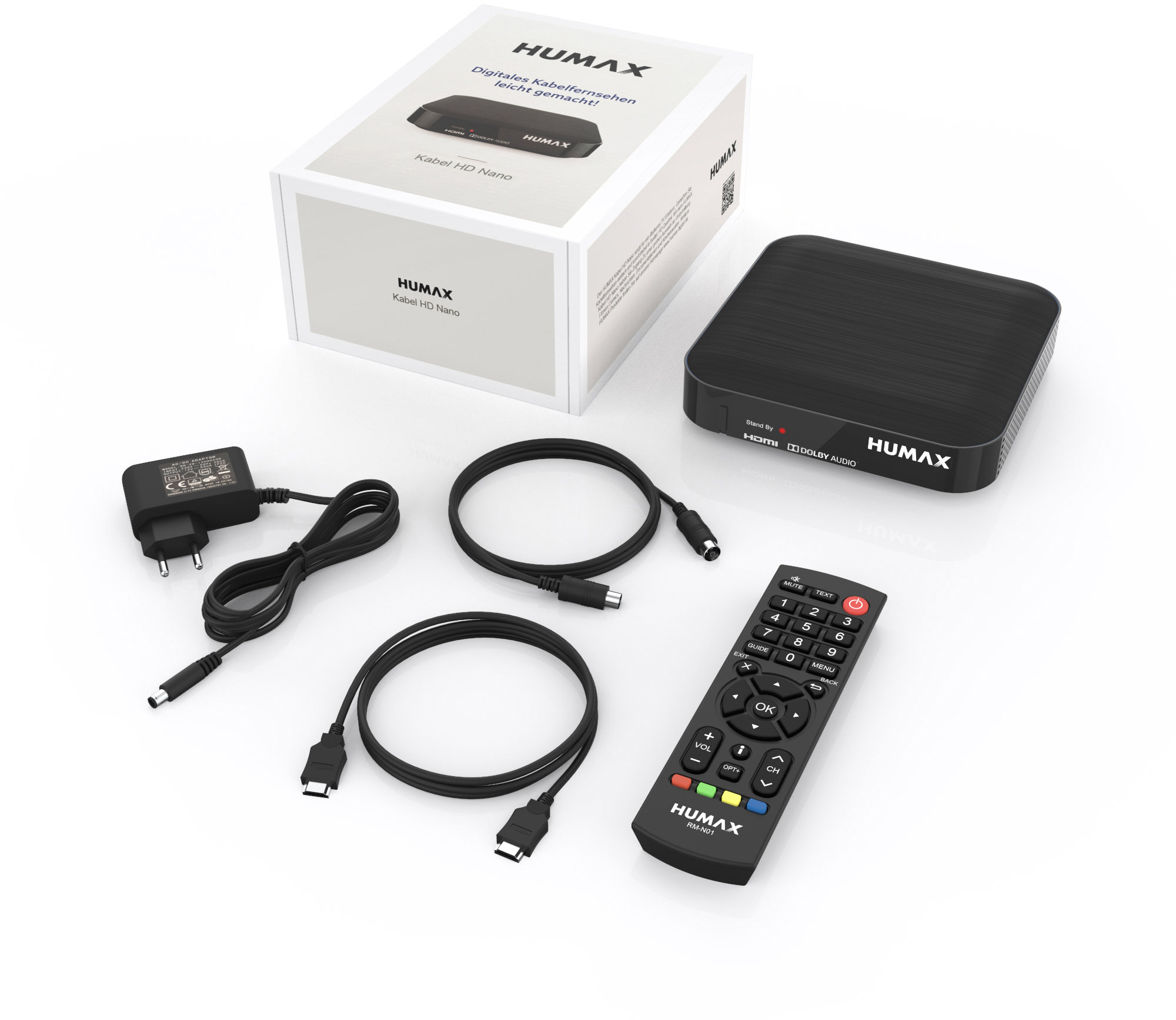 HUMAX Kabel HD Nano Kabelreceiver (HDTV, DVB-C, DVB-C2, Schwarz)