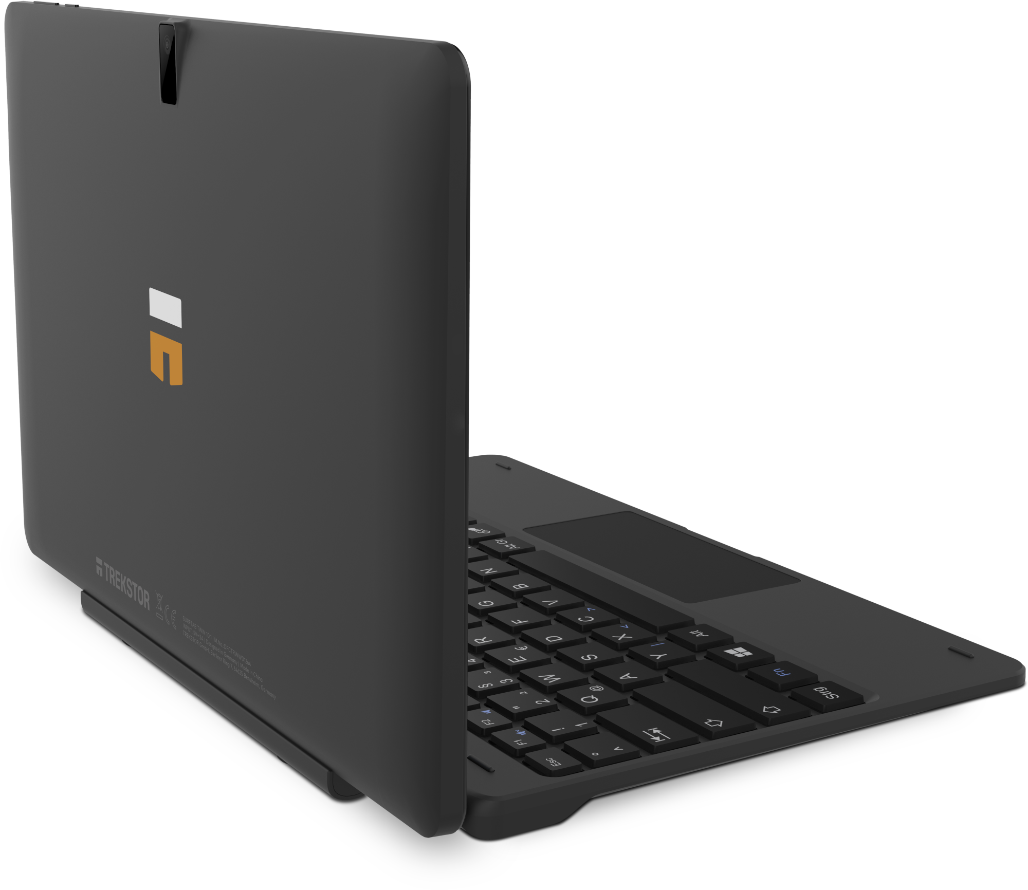 TREKSTOR Convertible Surftab Twin 10.1 Zoll, schwarz (39083) 2 in 1, 10,1 Zoll, WXGA Touchscreen, Intel® Celeron® Prozessor N4000
(4MB Cache, bis zu 2.60 GHz), 4 GB, 64 GB