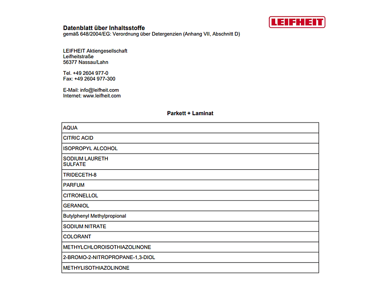 Leifheit Parkett/Laminatreiniger 1000 ml; Reinigungsmittel — Foto 2 von 2