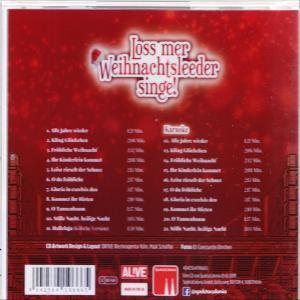 CD-Cover mit rotem Hintergrund und deutschem Text über Weihnachtslieder.