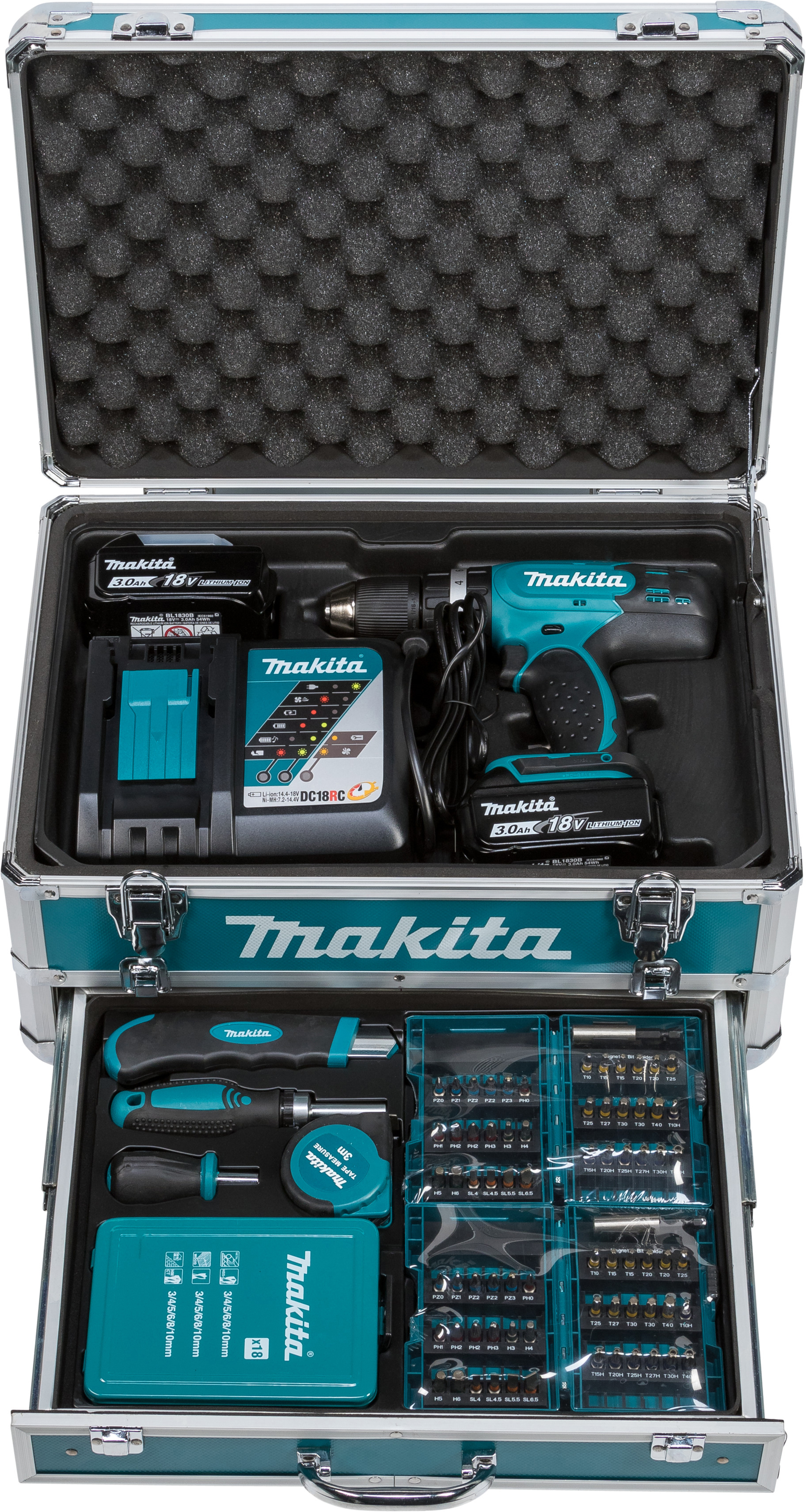 MAKITA DHP453RFX2 Akku-Schlagbohrschrauber