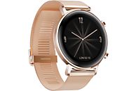 HUAWEI Watch GT 2 (42 mm) Elegant - Smartwatch (Breite: 20 mm, Metall (Fluorine-Armband als Zugabe), Rose Gold/Gold)