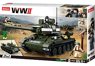 SLUBAN WWII - Mittelschwerer All. Panzer (687 Teile) Konstruktionsspielzeug, Mehrfarbig