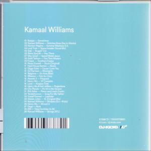 Rückseite eines CD-Covers mit Titelliste, mit dem Künstlernamen 'Kamaal Williams' auf blauem Hintergrund.