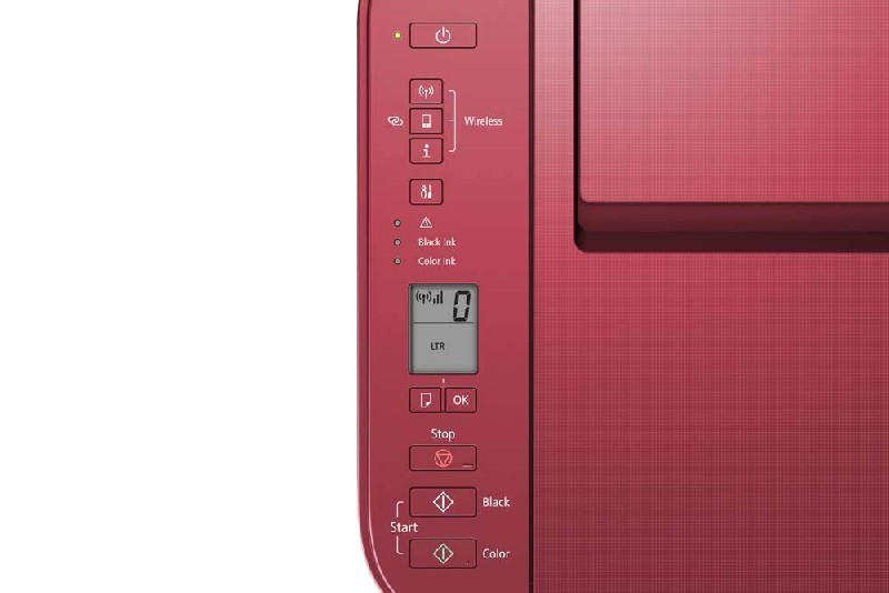 Impresora multifunción - Canon PIXMA TS3352, Wi-Fi, 4800 x 1200 DPI, 60 hojas, 7.7 ipm, Rojo