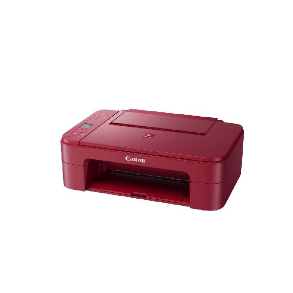 Impresora multifunción - Canon PIXMA TS3352, Wi-Fi, 4800 x 1200 DPI, 60 hojas, 7.7 ipm, Rojo