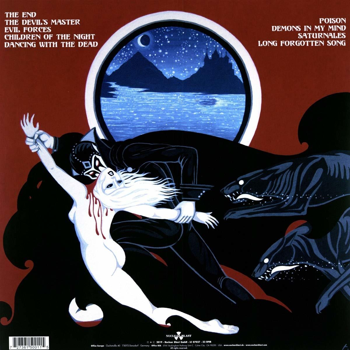 Albumcover mit einer schwarz-weißen Illustration einer Figur, die eine andere hält.
