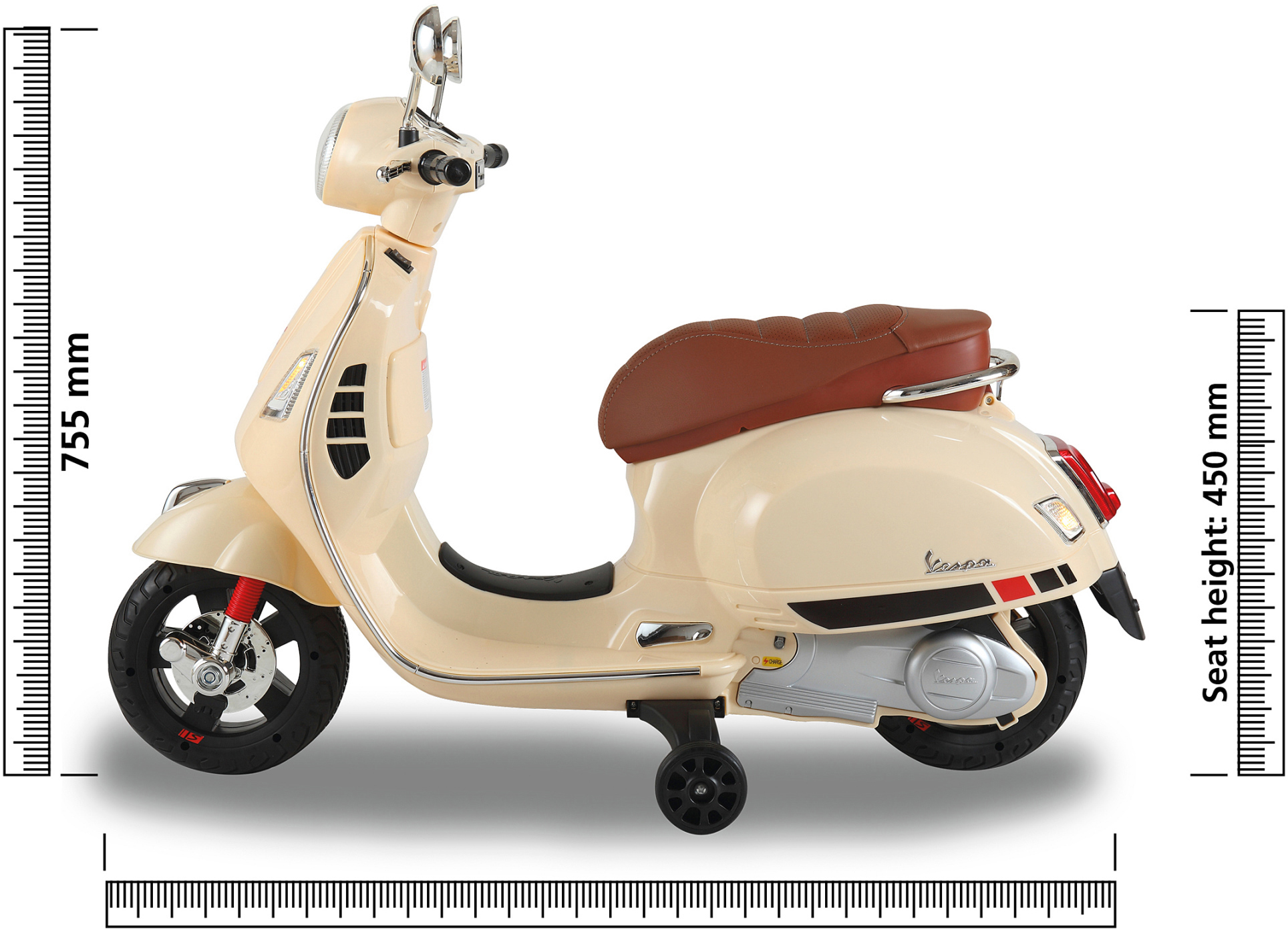 JAMARA KIDS Ride-on Vespa GTS 125 beige 12V Kinderelektrofahrzeug, Beige