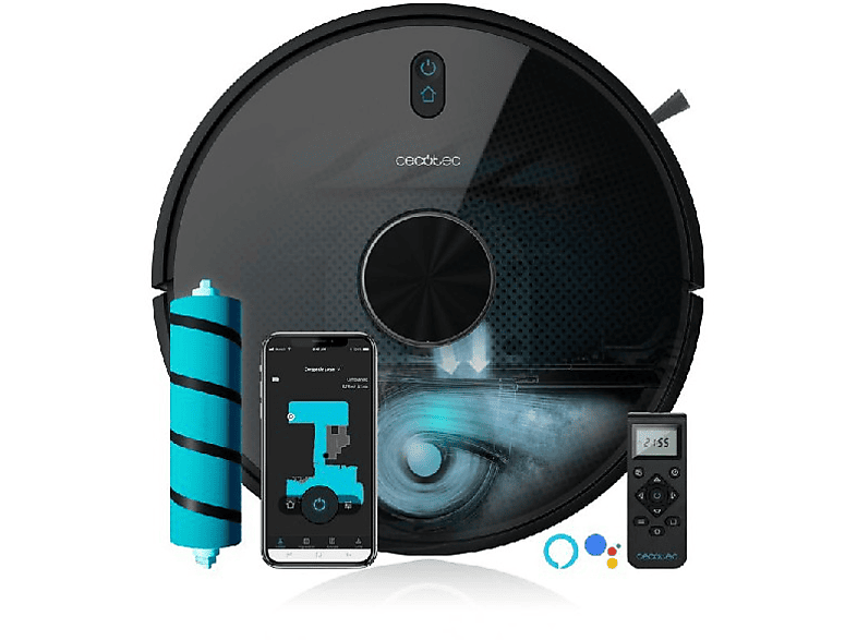 Cecotec Conga 5090, Cy-Clean, Inteligente, Wi-Fi, 8000 Pa, Negro