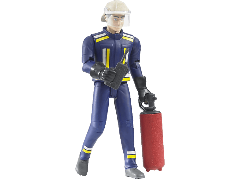 BRUDER Feuerwehrmann mit Helm, Handschuhe, Zubehör Spielzeugfigur, Mehrfarbig