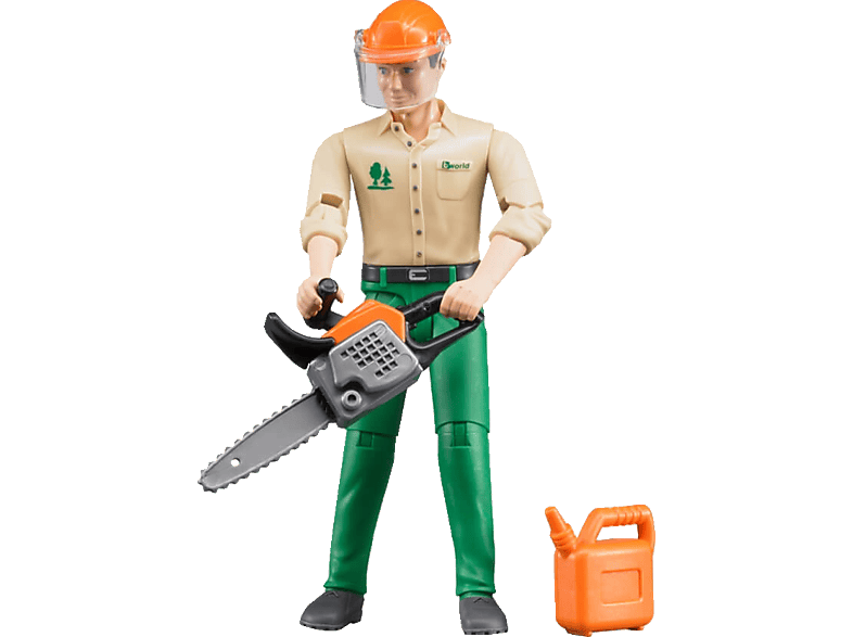 Forstarbeiter BRUDER mit Spielzeugfigur Mehrfarbig Zubehör