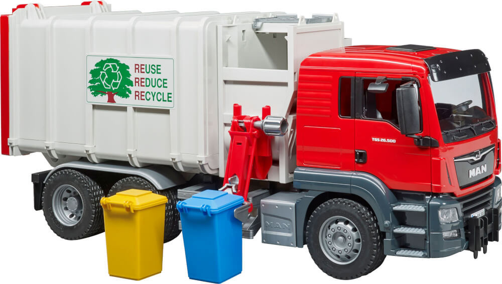BRUDER MAN Seitenlader Mehrfarbig Spielzeugfahrzeug TGS Müll-LKW